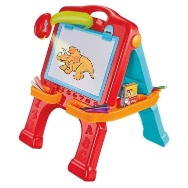 Imagem de Lousa Infantil com Cavalete - 3 em 1 - Quadro Divertido - DM Toys