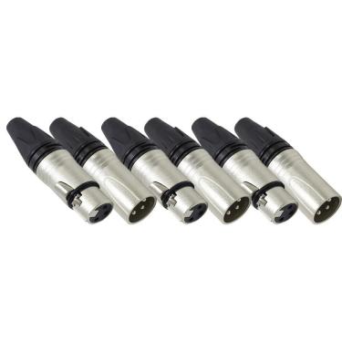 Imagem de 3 Pares de Plug XLR Cabo Linha Datalink Canon