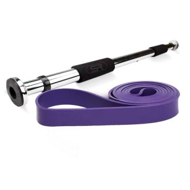 Imagem de Kit Barra Fixa Para Porta + Elástico Powerband