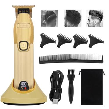 Imagem de Kemei Hair Clipper for Men Professional Hair Trimmer Barbers Beard Trimmer Cordless Rechargeable Hair Cutting Grooming Kit with 6 Guide Comb T Blade Trimmer LED Display