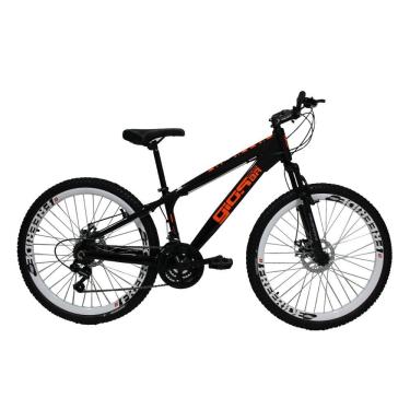 Imagem de Bicicleta Frx Freeride Aro 26 Freio A Disco 21 Velocidades Cambios Shimano Preto Laranja - Gios