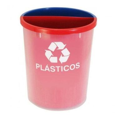 Imagem de Lixeira Mix 25 Litros Coleta Seletiva Com 2 Divisões Mix2