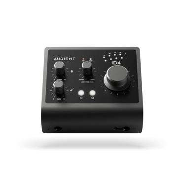 Imagem de Audient Interface de áudio iD4 MKII, pré-amplificador de microfone de console classe A (USB-C de alta velocidade, mixagem de monitor e função panorâmica do monitor, 2 saídas de fone de ouvido,
