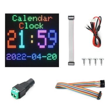 Imagem de Waveshare RGB Full-Color LED Matrix Panel 3mm Pitch 64×64 Pixels 4096 Individual RGB LEDs Adjustable Brightness Compatible with Raspberry Pi