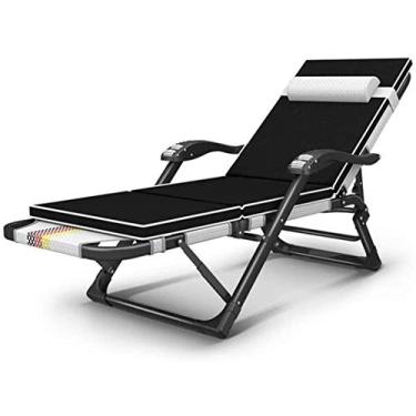 Imagem de Poltrona reclinável leve, poltrona reclinável dobrável, poltrona reclinável ajustável de gravidade zero para praia, sol, acampamento, jardim, cadeira reclinável, intervalo para almoço, sofá