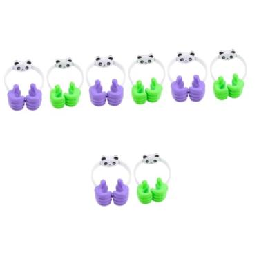 Imagem de Veemoon 8 Peças suporte para telefone de mão suporte de telefone para a mão suporte para celular porta tablet smartphones adorável rack de telefone suportes de telefone em forma de mão PVC