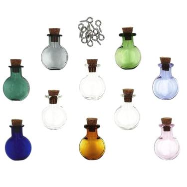 Imagem de OUNONA Rolha De Cortiça 10 Pcs recipiente com tampa frasco acessórios garrafa de vidro garrafa à deriva de madeira Amostras