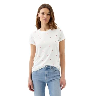 Imagem de GAP Camiseta feminina favorita de gola redonda, Morango, M