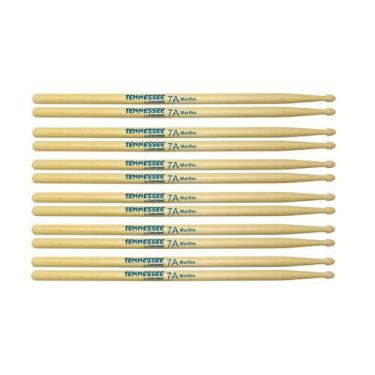 Imagem de Baqueta De Bateria Liverpool Tennessee 7A Marfim 6 Pares