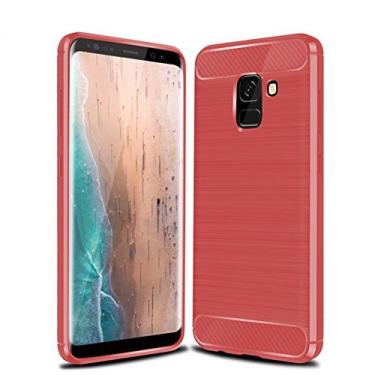 Imagem de Capa para Samsung Galaxy A8 Plus 2018, com sensação macia, proteção total, anti-arranhões e impressões digitais + capa de celular resistente a arranhões para Samsung Galaxy A8 Plus 2018