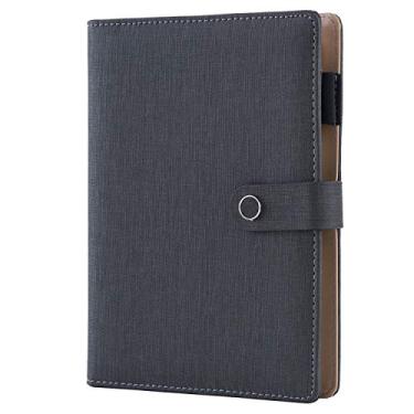 Imagem de Planejador espiral semanal e mensal 2021-2022, datado de janeiro de 2021 – janeiro de 2022, agenda de capa dura de 13 meses para mulheres com adesivos, abas mensais, divisórias laminadas, 21 x 23,5 cm, preto