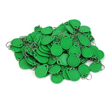 Imagem de OBO Hands (Pacote com 100) ABS impermeável 13,56 MHz ISO14443A MF Classic 1K NFC RFID Token, RFID Keyfob, etiqueta RFID (verde)