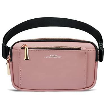 Imagem de Pochetes femininas de couro da moda para homens, meninas, meninos, plus size, bolsa de cinto com alça ajustável, impermeável, fofa, bumbum para viagem, Disney, caminhadas, corrida, ciclismo, compras,