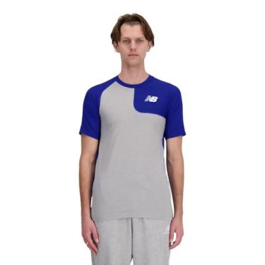 Imagem de New Balance Camisa de beisebol masculina Ss Asym esquerda, Team Royal, 3G