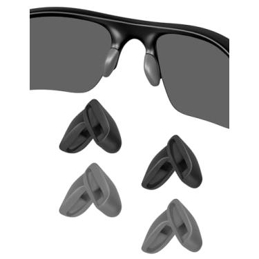 Imagem de Almofadas de nariz de substituição para Oakley Flak Draft OO9364 | Flak 2.0 009295 | Flak 2.0 XL OO9188 | Flak Jacket | Commit SQ 009086 Óculos de sol, OO9228 OO9363 OO9364 OO9086 - Cinza + Preto