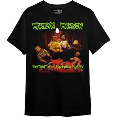 Imagem de Camiseta Marilyn Manson Portrait of an American Family (BR, Alfa, PP, Regular, Preto)