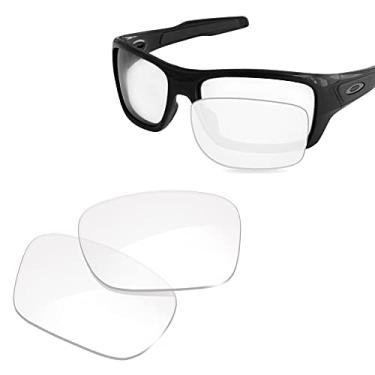 Imagem de Glintbay Lentes de óculos de sol de substituição 100% precisas para Oakley Turbine OO9263 - Transparente, não polarizada