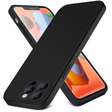 Imagem de MIDIIUGCT Projetada para iPhone 14 Pro Max, capa de silicone fina à prova de choque [macia] [antiarranhões] [proteção contra quedas], preta, MUS-XGJ-27-01