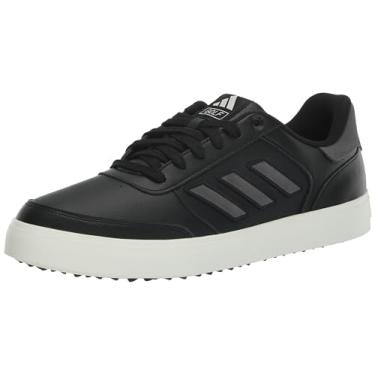 Imagem de adidas Tênis de golfe masculino Retrocross 24 Spikeless, Core Black/Grey Five/Off White, 44
