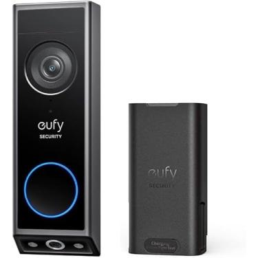 Imagem de eufy Security Campainha de vídeo E340 (alimentado por bateria), uso ininterrupto com bateria recarregável, câmeras duplas, 2K Full HD, sem taxa mensal
