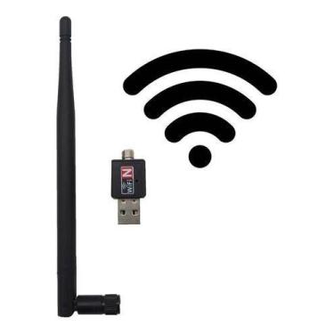 Imagem de Antena Wifi Adaptador Wireless Usb 300mbps S Fio Lan B/g/n - oem