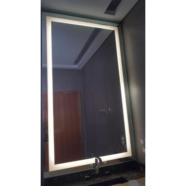 Imagem de Espelho Banheiro Camarim 90x60 iluminado Led - Top Vidros, Cor da Luz 