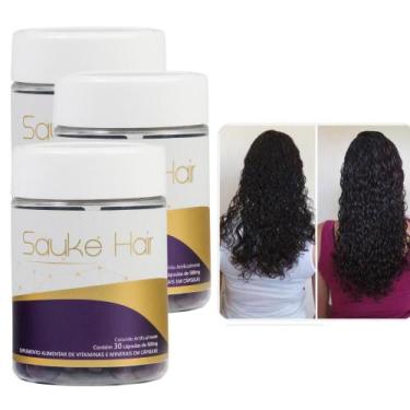 Imagem de Sauke Hair Com 90 Cápsulas Cabelos E Unhas Original - Sauke Beauty