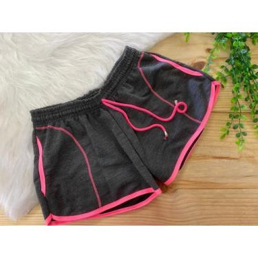 Imagem de Short Feminino Moletinho com Bolso Neon florescente Academia Confortáv