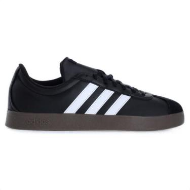 Imagem de Tênis Adidas VL Court Base Preto e Branco - Masculino, 38, Preto