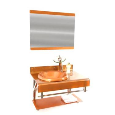 Imagem de Gabinete Vidro Banheiro Estilo Choppin Full Inox Cores - Cubas e Gabin