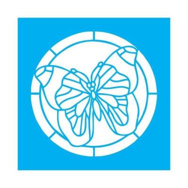 Imagem de Stencil Tamako Mandala Vitral - 30X30Cm - Ref 9800