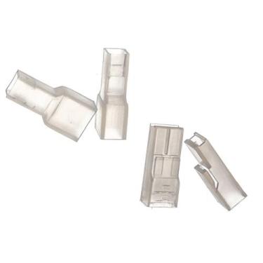 Imagem de Kit 200 Capa Luva Terminal Femea e Macho C Trava e Sem 6,3mm - NTV SOM