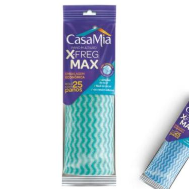 Imagem de Pano De Limpeza Multiuso Limpa Seca e Dá Brilho 25un CasaMia, Colorido