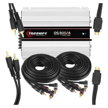 Imagem de Módulo Amplificador Digital Taramps DS800x4 2 Ohms + 2 Cabos RCA 1,5mt