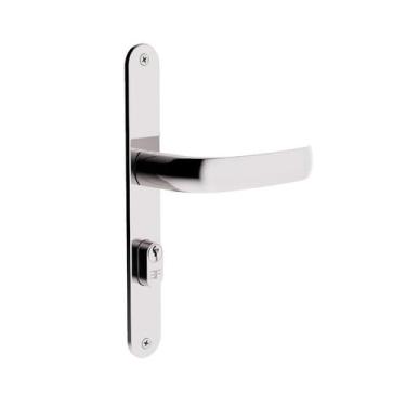 Imagem de Fechadura 3f Porta Aluminio Perfil Estreito Espelho 522/116, Cromado