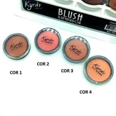 Imagem de Kit 4 Unidades Blush Iluminador Facial Kyrav