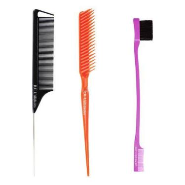 Imagem de Pentes Cabelo Cabo Fino Metálico + 3  Fileiras + Baby Hair - RJI Utili