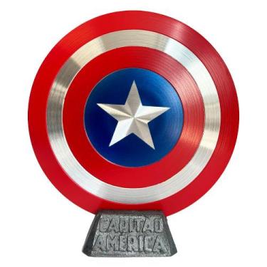 Imagem de Escudo Capitão América com Base Vingadores Colecionável - NoBrand