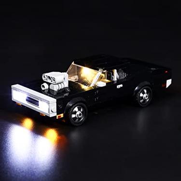 Imagem de Kyglaring LED Lighting Kit (No Model) Designed for Lego Fast & Furious 1970 Dodge Charger R/T 76912 Car Model Building Set - Without Lego Set (Classic Version)