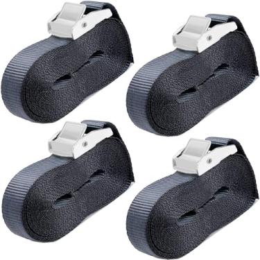 Imagem de Correias de amarração de caiaque para rack de teto de carro para prancha de surfe correia de amarração de came de carga resistente tiras de amarração de 16 pés pacote com 4
