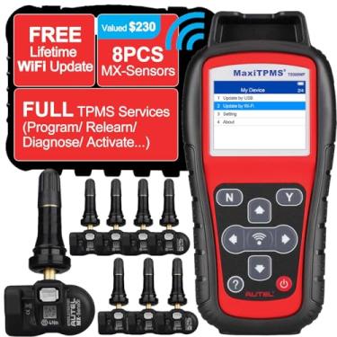 Imagem de Autel MaxiTPMS TS508WF Kit de ferramenta de programação TPMS, com 8 sensores MX, programador de sensor de pneu mais recente de 2024, reaprendizagem/redefinição de TPMS, sensores de