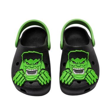 Imagem de Babuche Infantil Menino Croks infantil Menino Hulk  - RAE, 19/20