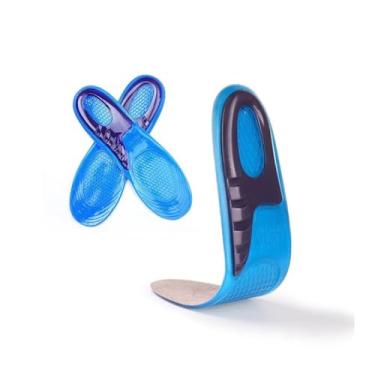 Imagem de Palmilha Gel Ortopedica Palmilha De Silicone Fascite Plantar Anti Impacto Confortável Tamanho Unico Ajustável Homens e Mulheres (36 a 42)