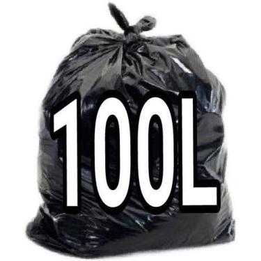 Imagem de Sacos De Lixo 100 Litros Preto 300 Unidades Resistentes - HIGIPACK