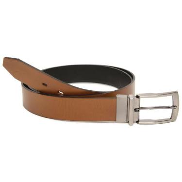 Imagem de Cinto De Couro Masculino Dupla Face Whisky E Preto 0403 - Madok, 100