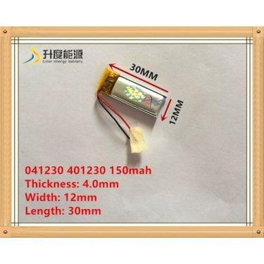 Imagem de Bateria 401230  150mah 4,5 Mm X 12mm X 30mm Com 2 Fios - - KMIG