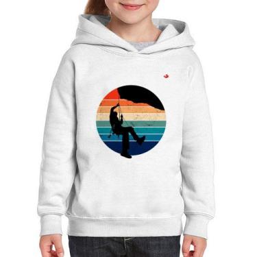 Imagem de Moletom Infantil Escalada Vintage Sunset - Foca na Moda, Branco, 4