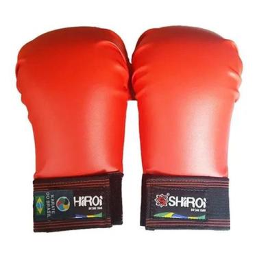 Imagem de Luva Karate Competição c/ Polegar Homologada CBK Vermelha Shiroi, P, U
