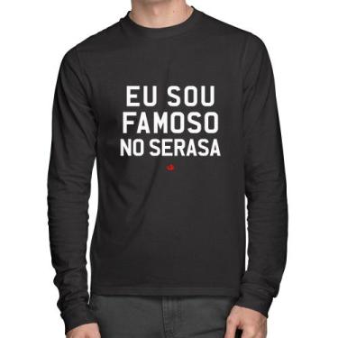 Imagem de Camiseta Algodão Eu sou famoso no Serasa Manga Longa - Foca na Moda, P