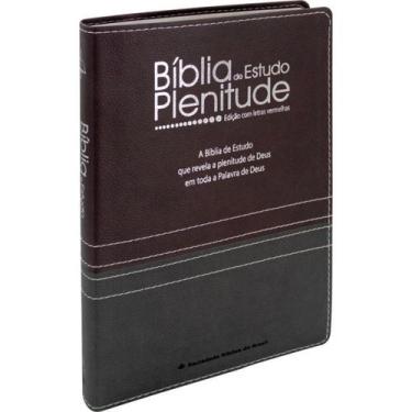 Imagem de Bíblia de Estudo Plenitude - ARC - Capa Preta/Vermelha - com índice - 
